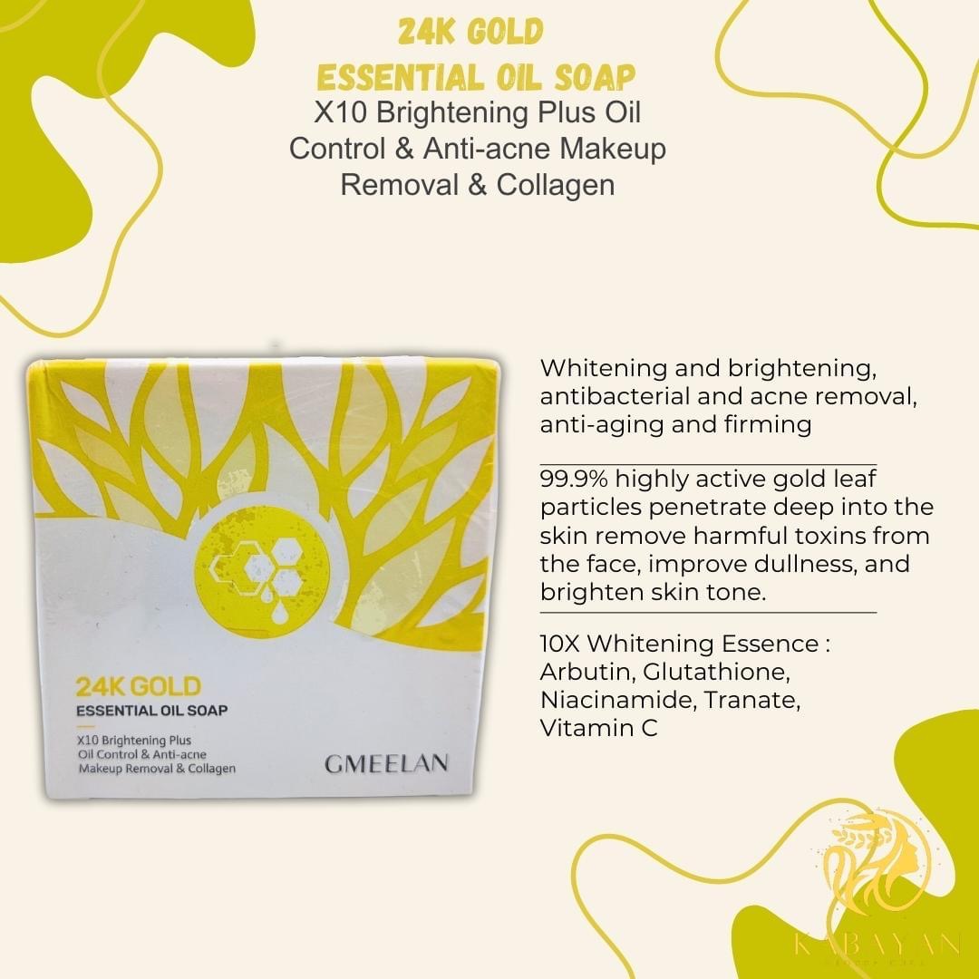 GMEELAN - 24k Gold Essential Oil Soap (100g)